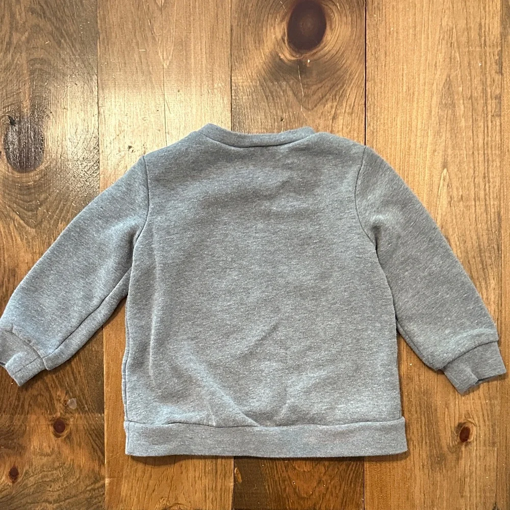 Nike Kids 18 Month Gray Sweatshirt Pink Leopard Logo